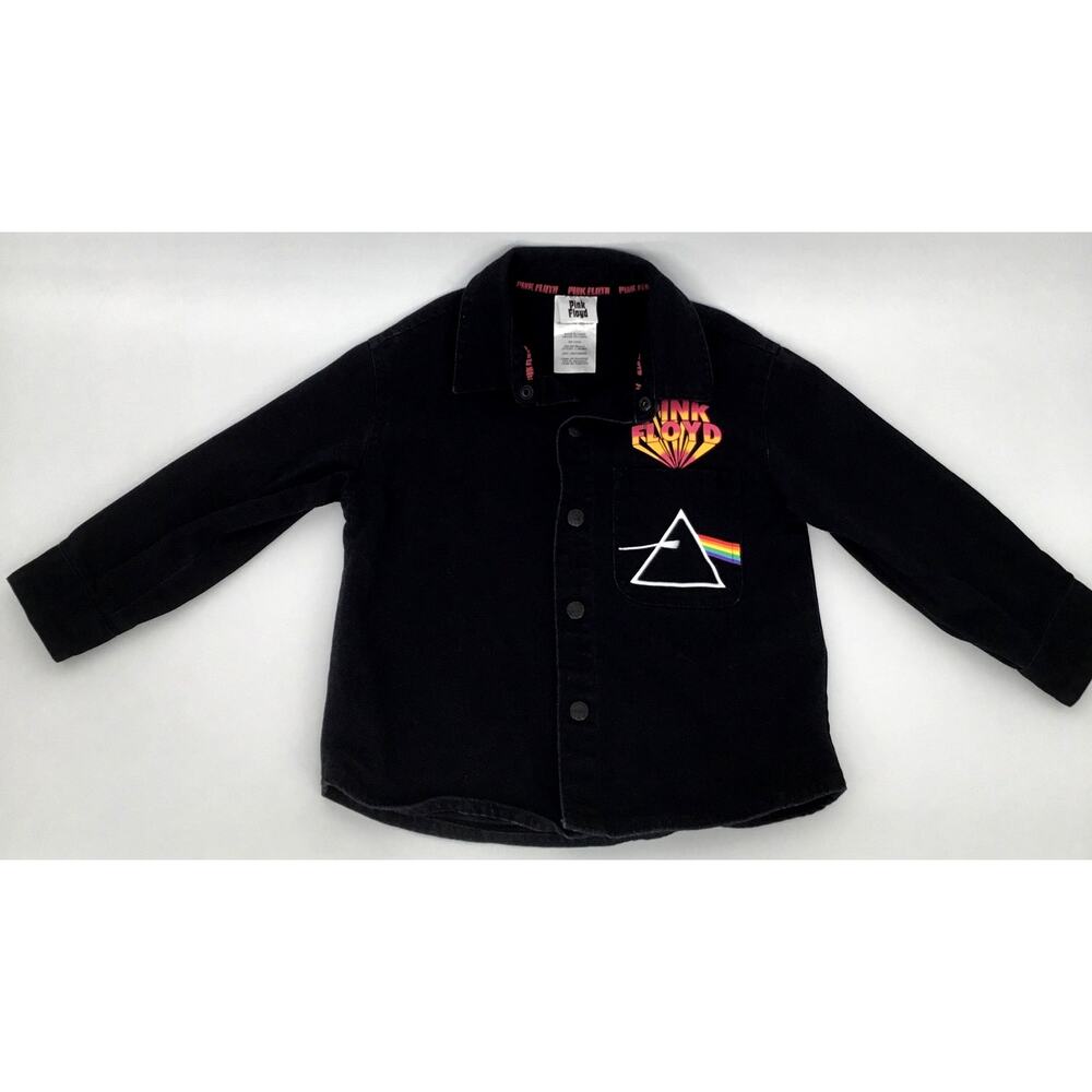 Pink Floyd Shirt Jacket Toddler 3T Dark Side Of The Moon Corduroy Shacket Snap